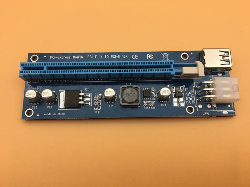 006C PC PCIe PCI E Express Riser Card 1x к 16x USB 3 0 Дата кабель SATA 6Pin IDE Molex источник питания для BTC Miner