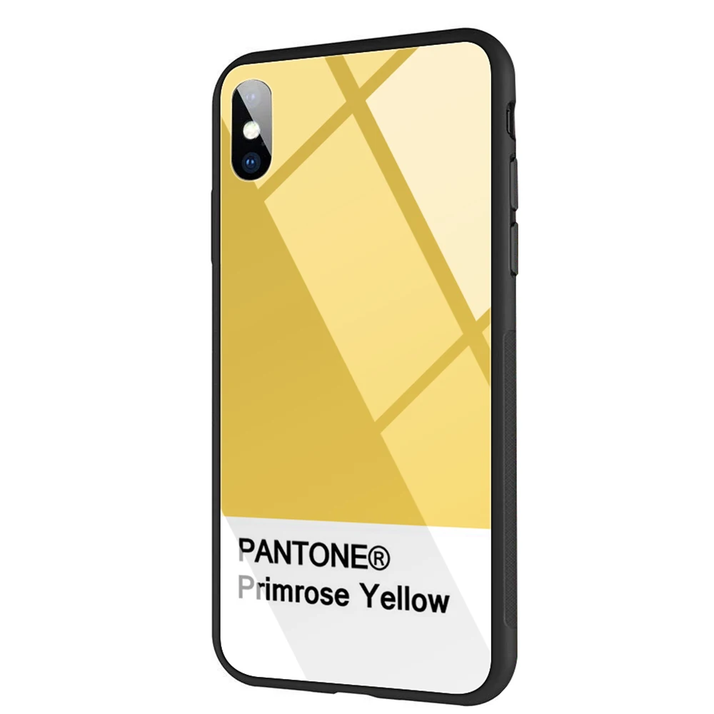 TG4 Lavaza Caliente Pantone Tempered glass TPU Case for iPhone XS Max XR X 8 7 6 6S Plus 5 5S SE - Color: TG4
