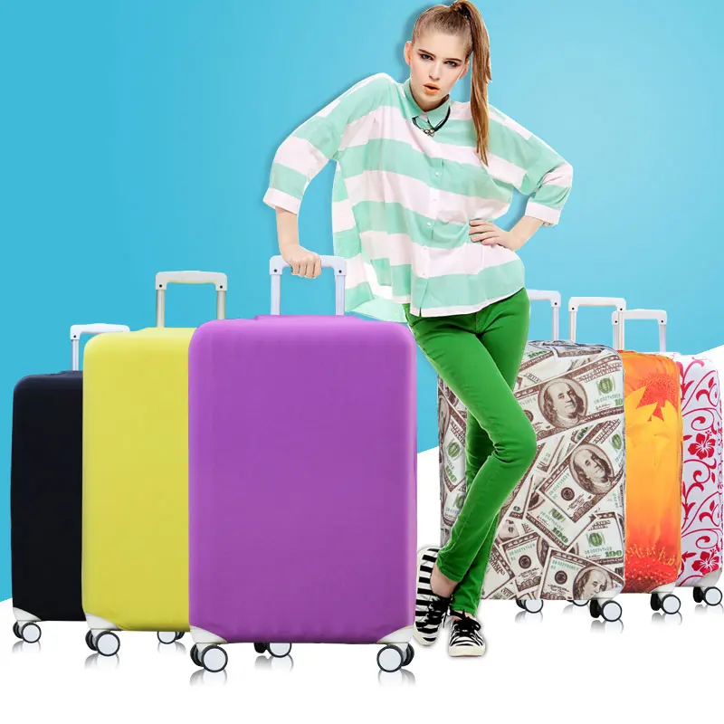 Travelsky 2019 однотонный чехол для багажа 1 шт. износостойкий Эластичный Защитный 20-32