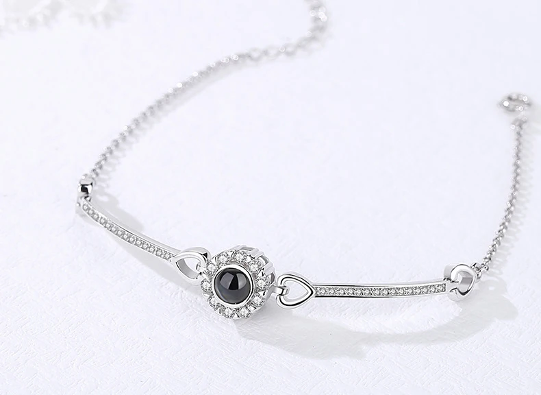 Браслеты для женщин с надписью Love Angel Eye на 100 языках, Новое поступление, очаровательные ювелирные изделия из стерлингового серебра S925 пробы с памятью