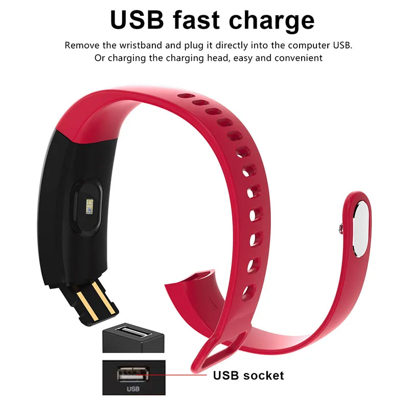 Новый F64 умный фитнес-браслет водонепроницаемый смарт-браслет кровяное давление