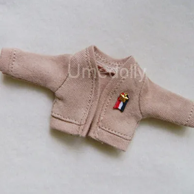 Cardigan color 1 Мода Колледж костюм рубашки кардиган юбка для OB11, 1/12 BJD, Obitsu 11 куклы одежда аксессуары - Цвет: Cardigan color 1