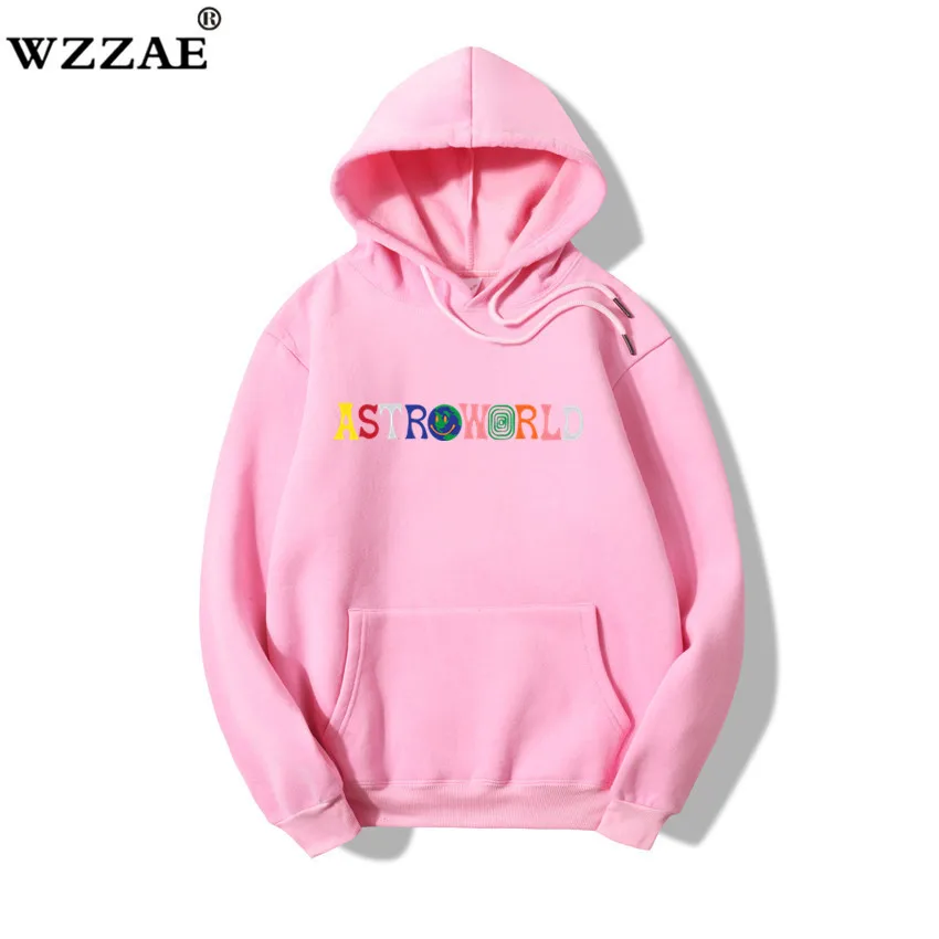 Трэвиса Скотта Astroworld WISH YOU WAS HERE вышитые радужные буквы для мужчин и женщин пуловер с капюшоном модная Толстовка в стиле хип-хоп