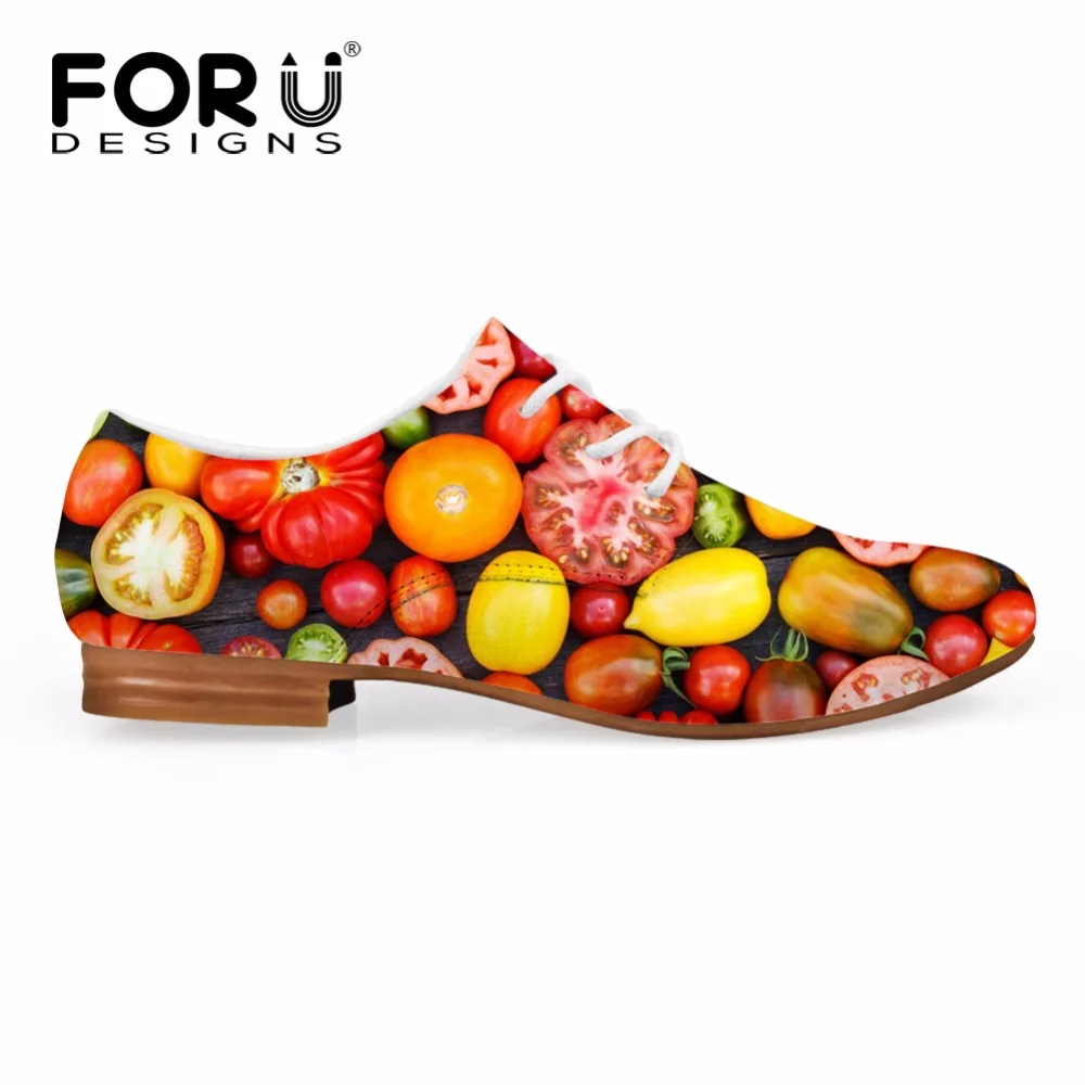 Женские туфли оксфорды с 3D принтом фруктов на весну|oxford dress shoe|dress shoesoxford shoes for women |