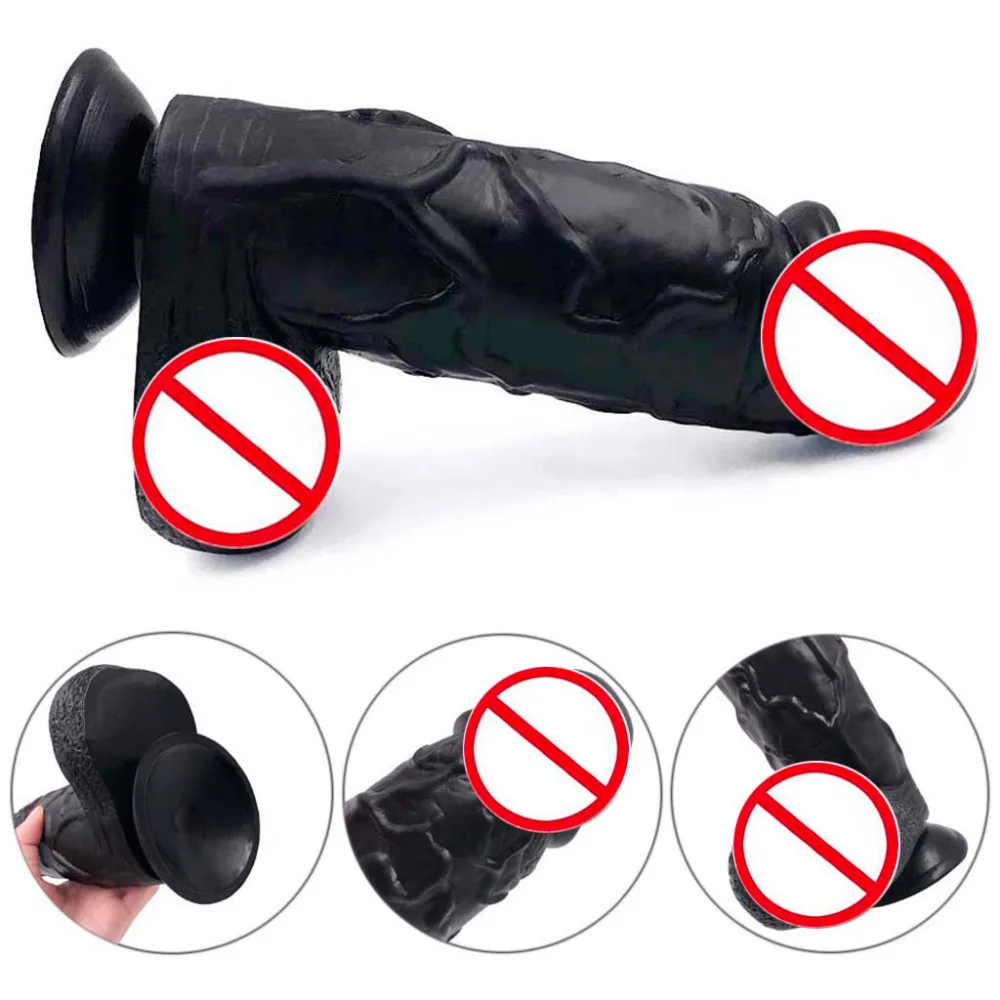 Массажный фаллоимитатор с присоской для мастурбации водонепроницаемый