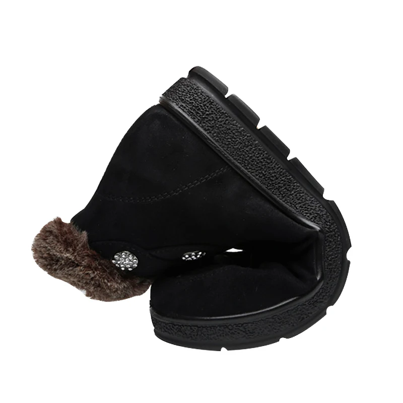 SONDR/женская зимняя обувь цвет черный коричневый зимние ботинки ботильоны из