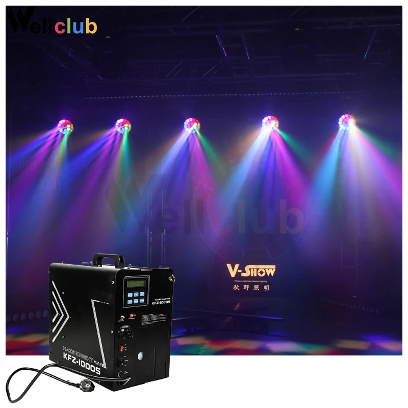 1 шт. 1000 Вт туман, дымка 2L машина тумана DMX512 дымовая машина хорошо подходит для дискотеки/бара/вечерние/шоу/сценический туманообразователь