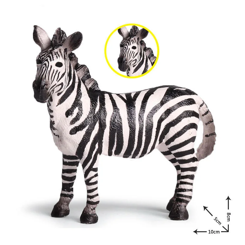 Zebra Figure Animal Action PVC Educational Toy Lps Solid Eco-Friendly Simulation Decoration Model Of 4 Posture Gift For Kids | Игрушки и