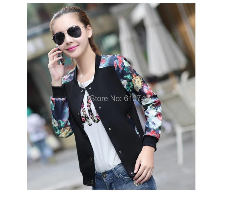

women jackets winter outerwear female plus size clothing short design thin outerwear baseball uniform female slim jacket