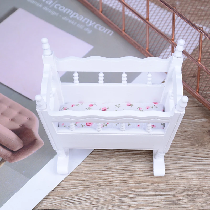 Современная кукольная кроватка ade для детской комнаты миниатюрная белая