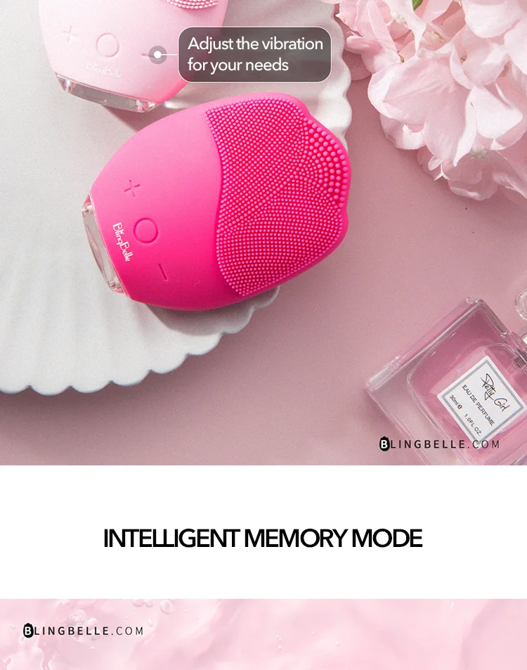 BlingBelle Мягкая силиконовая Очищающая щетка для лица для мытья высокочастотного лица Usb зарядка силиконовый массажер для кожи лица уход