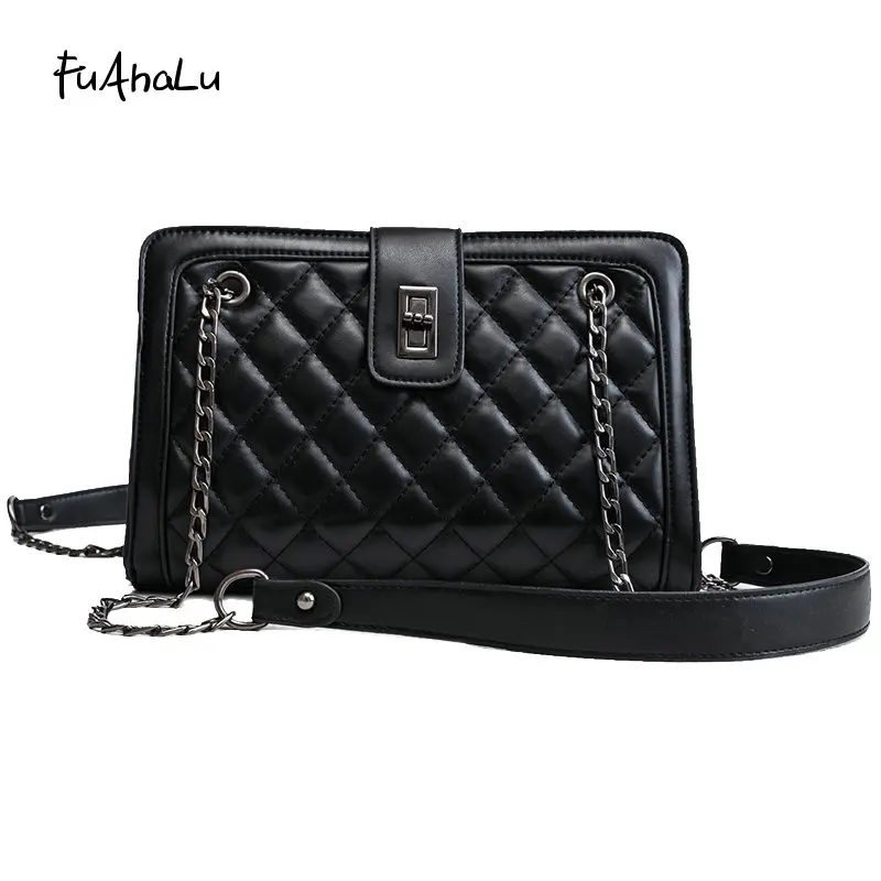 Женские сумки через плечо FuAhaLu модные повседневные с цепочками роскошные