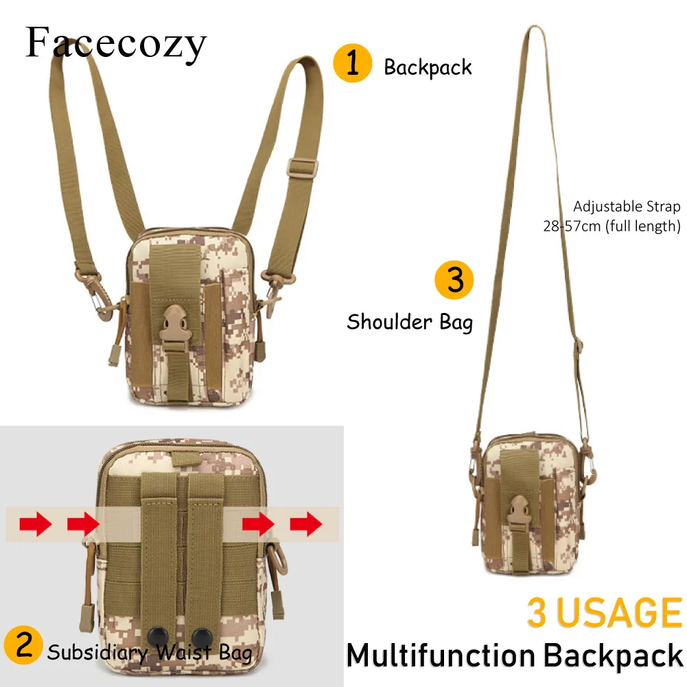 Facecozy сумка для рыбалки на открытом воздухе тактические карманы поясные сумки