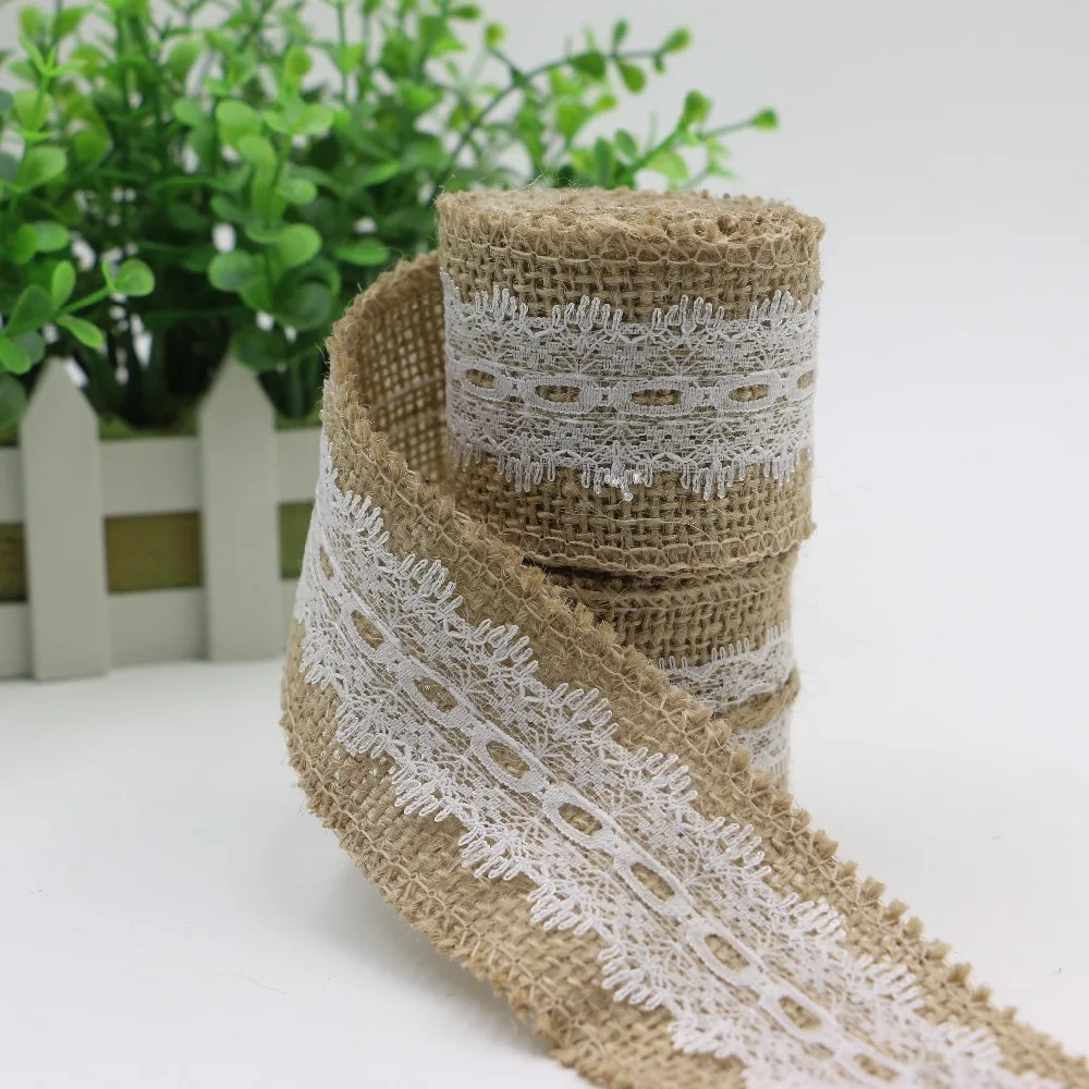 Набор из 5 см шириной 2 метра натуральной ленты для рукоделия деревенская