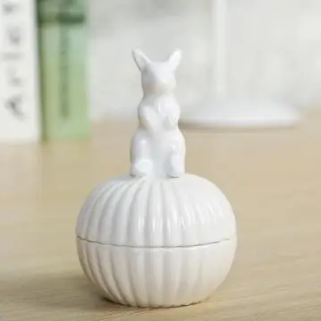 Керамические коробки для украшений с розовыми животными, коробка для украшений с кольцом и кристаллами, коробка для хранения сережек, свадебная банка для конфет, Подарочная коробка 04275 - Цвет: V
