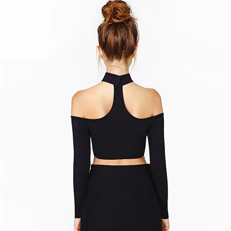 Bothwinner Топ розовый укороченный с чокером 2017 бюстье открытыми плечами Feminino Туника