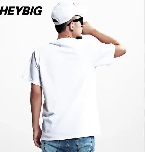 2017 Новый Дизайн Штрих код украшения Топы женские мужские HEYBIG Пара Милая футболка Молодежные хип хоп