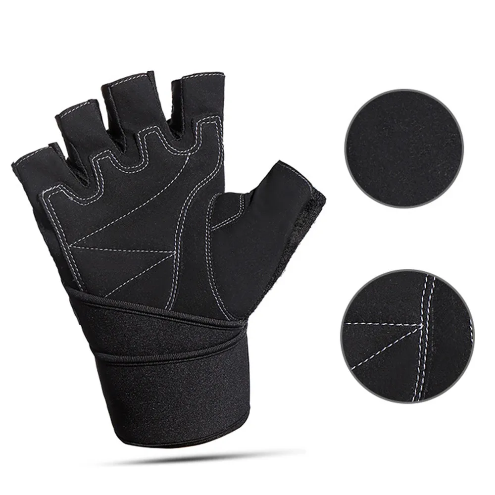 Cycling Anti-slip Anti-sweat Men Women Half Finger Gloves Breathable Anti-shock Sports Gloves MTB Bike Bicycle Glove L XL