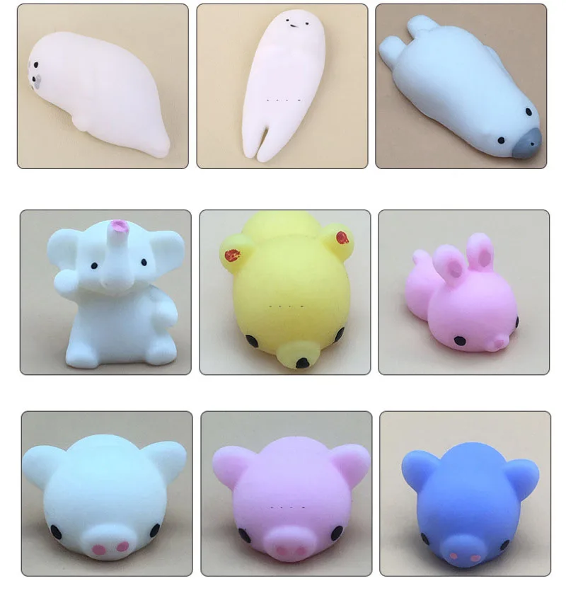 Kawaii Squishes Cat Мягкие резиновые животных Печать панда мягкими игрушка-антистресс шалости кляп замедлить рост Моти Squishies забавная игрушка