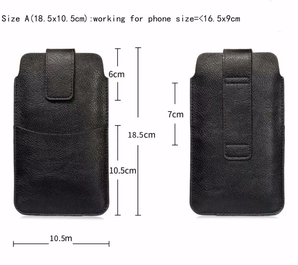 Полиуретановый поясной чехол для Huawei Mate X Sony Xperia 1 10 Plus XA3 XZ4 L3 Asus Zenfone Max Pro (M2)