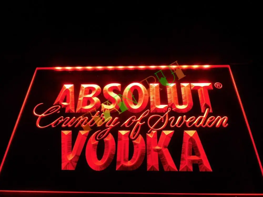 LE025-Absolut Vodka страна ШВЕЦИЯ пива НЕОН БАР СВЕТ вход домашнего декора магазин