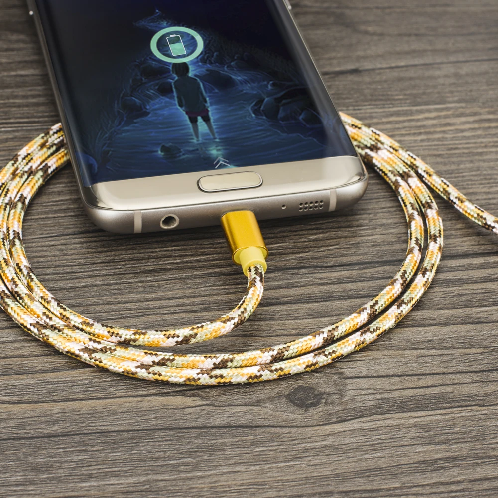 Кабель Micro USB KEYSION нейлоновый кабель быстрой зарядки и передачи данных 2 4 А для Samsung
