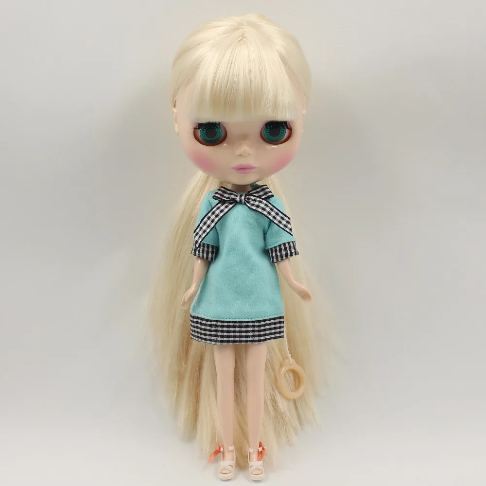 Фабрика blyth кукла белый бежевый прямые волосы с челкой/бахромой 1/6 30 см белая кожа BL0510