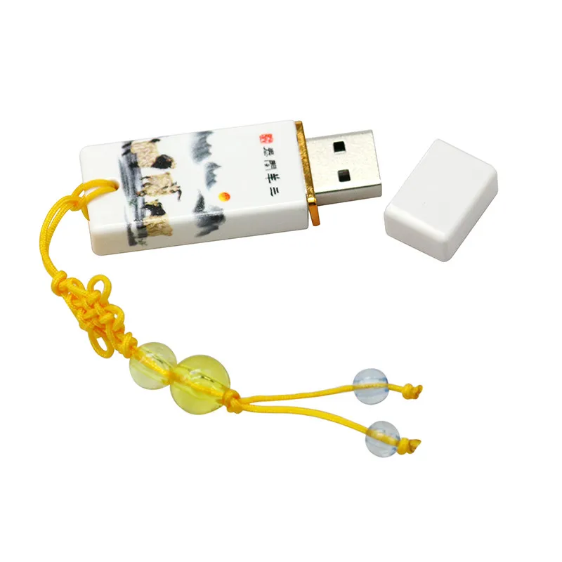 Ретро китайский фарфоровый пластиковый usb флеш-накопитель керамический Подарочный флеш-накопитель 4 ГБ 8 ГБ 16 ГБ 32 ГБ 64 ГБ Флешка usb флешка флэш-диск