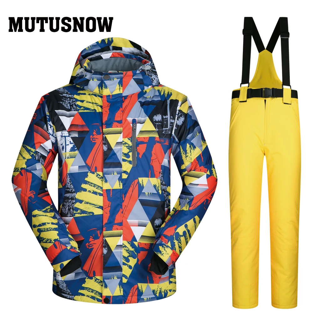 Новинка 2020 лыжный костюм для сноуборда Мужская ветрозащитная Водонепроницаемая