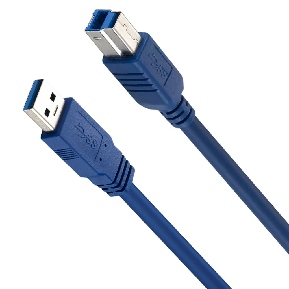 Bochara USB 3 0 кабель для принтера Type A Male к B Foil + Плетеный экранированный 30 см 60 100 1 5 м 8