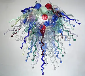 

Blue Flower Shape Modern Handmade Hanging LED Chandelier Lighting