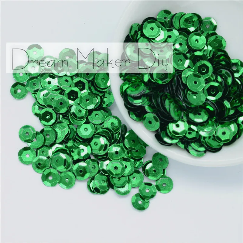 5000pcs(50g) 6mm Silver base Color Cup Loose Sequin Paillette Sewing Craft of Garment Dress Kids DIY Decoration |