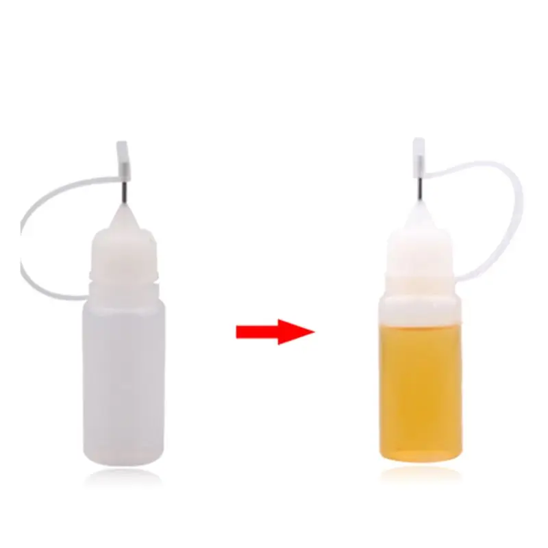 

5 X10ml Empty Plastic Squeeze Liquid Dropper Bottle With Metal Needle For Vape Electronic Cigarette