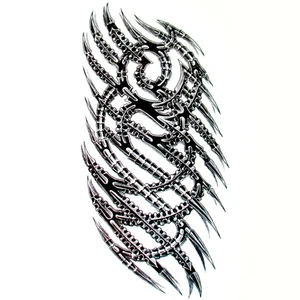 Металлический нож-шип, водостойкие Временные татуировки, мужские флэш-татуировки wo, металлические искусственные тату-рукава, татуировки