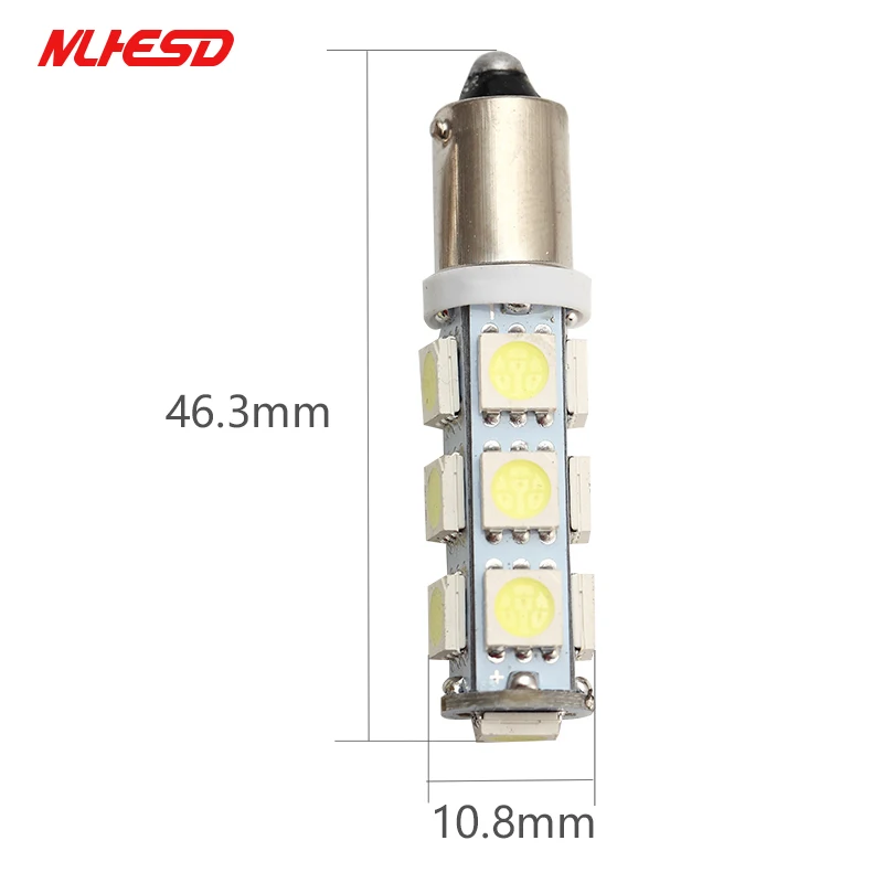 100 шт. 13 Smd Ba9s 5050 13smd белый Автомобильный светодиодный Габаритные фары авто