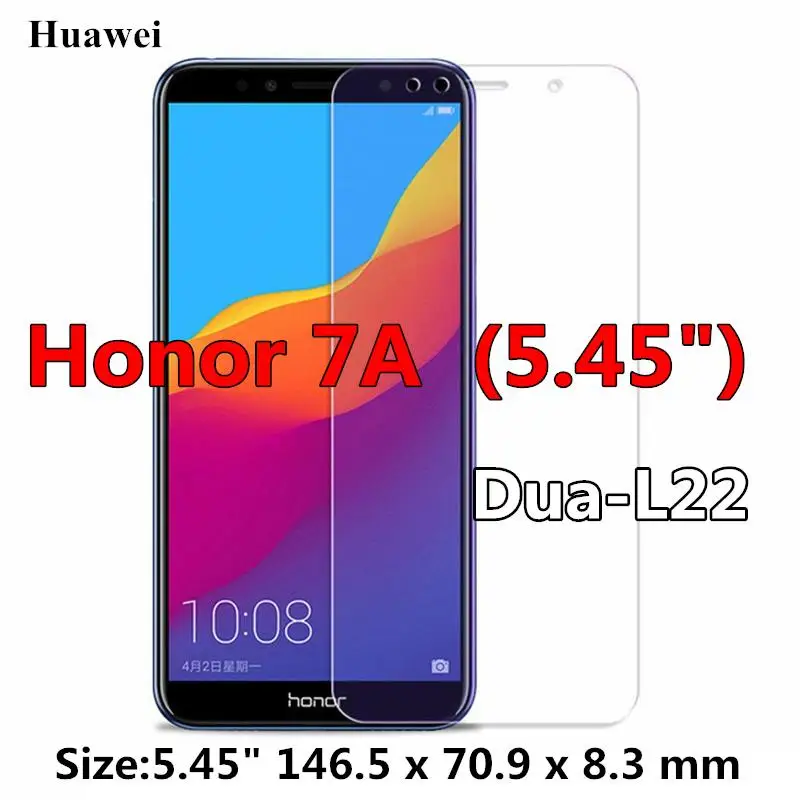 100 шт. 2.5D 0,3 мм закаленное Стекло для huawei P30 pro P9 P8 P10 lite телефон компактный Honor 7A 7X 8X 6A 6X9 8 прозрачная стеклянная пленка - Цвет: Honor 7A 5.45