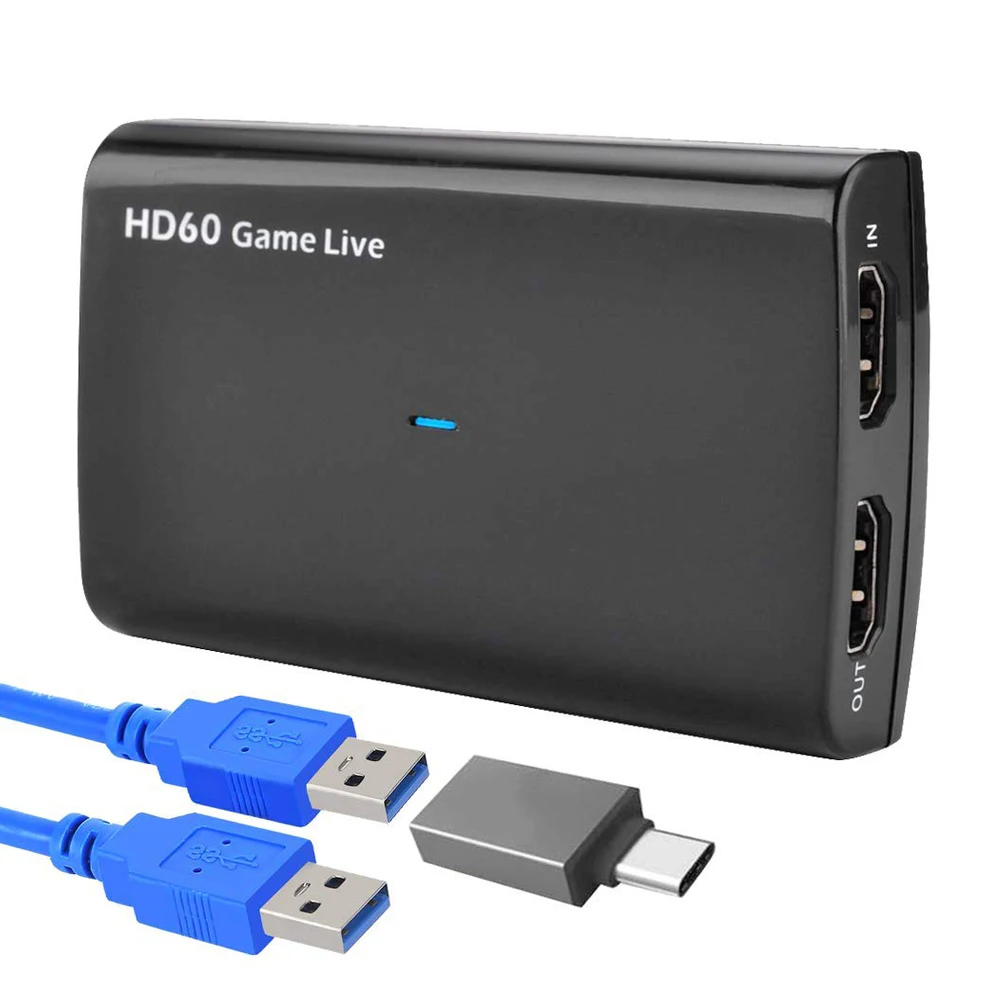 Видеозахват HDMI USB 1080 UVC для игр с микрофоном и входом трансляция в реальном