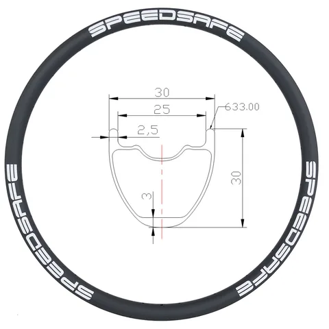 Бескамерный карбоновый обод SPEEDSAFE 29er 650B MTB XC 30 мм, фокусное расстояние 27,5er, глубина 30 мм, 3K, матовый глянцевый, 24/28/32 отверстия