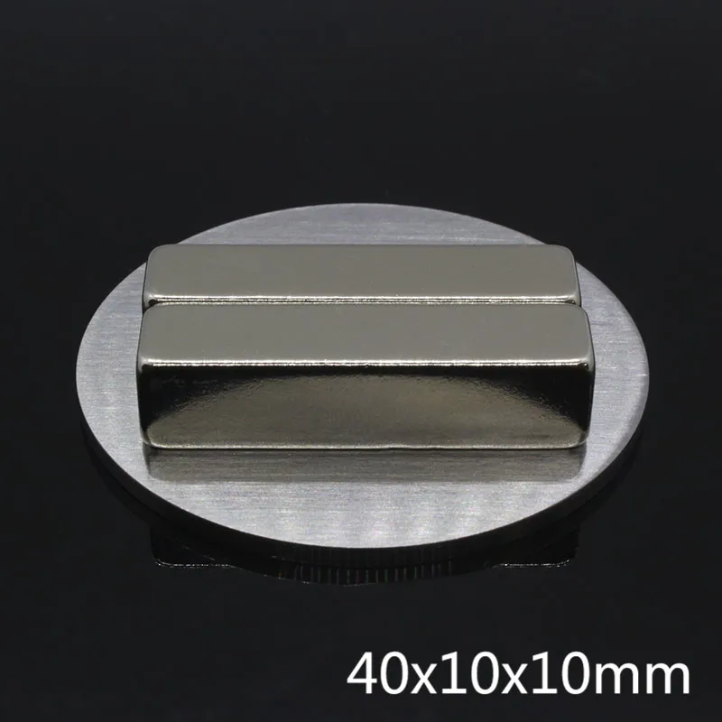 2 шт./лот 40x10x10 мм N35 сверхмощный блок перманентных магнитов редкоземельный