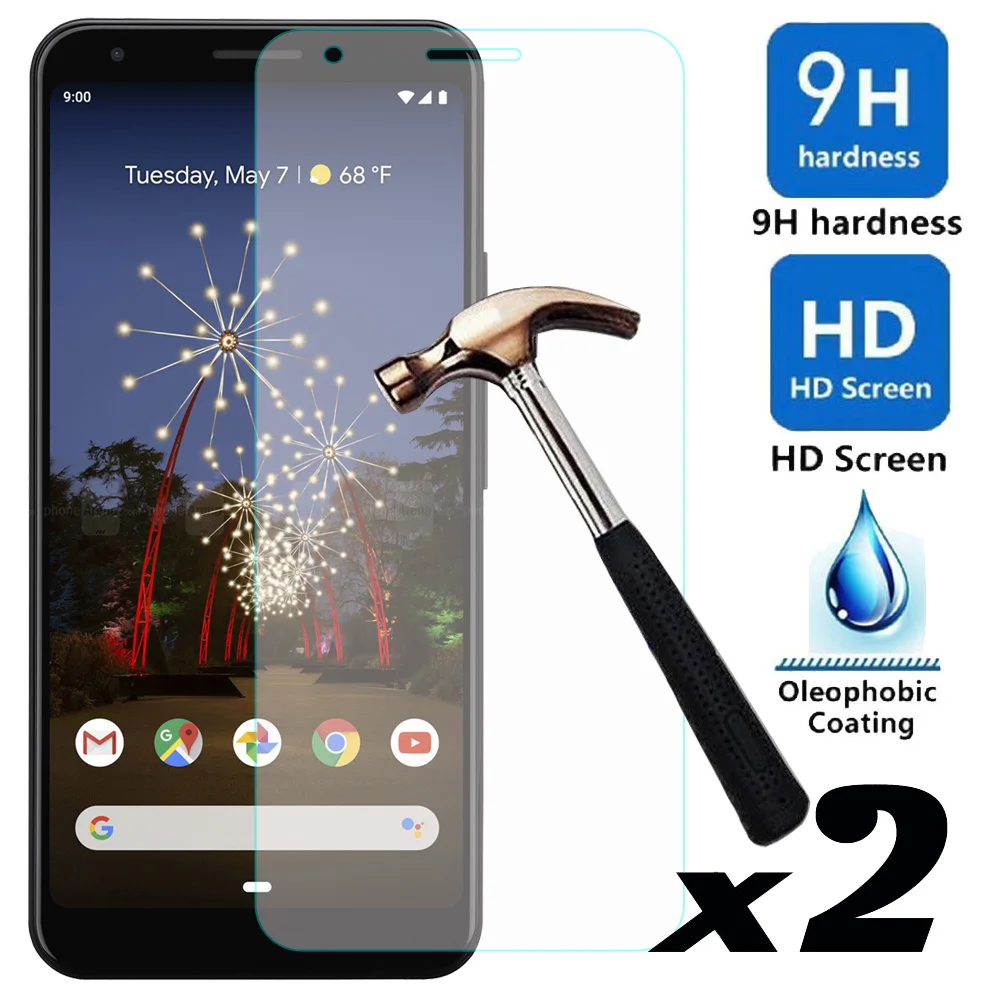 

2pcs/lot Tempered Glass Screen Protector Explosion-proof Anti Scratch Thin Front Films For Google Pixel 3a/3a XL