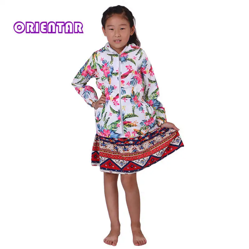 

Baby Girls African Print Jackets Autumn Winter Waterproof Windbreaker Kids Outerwear Trench Coat Children African Clothing ST95