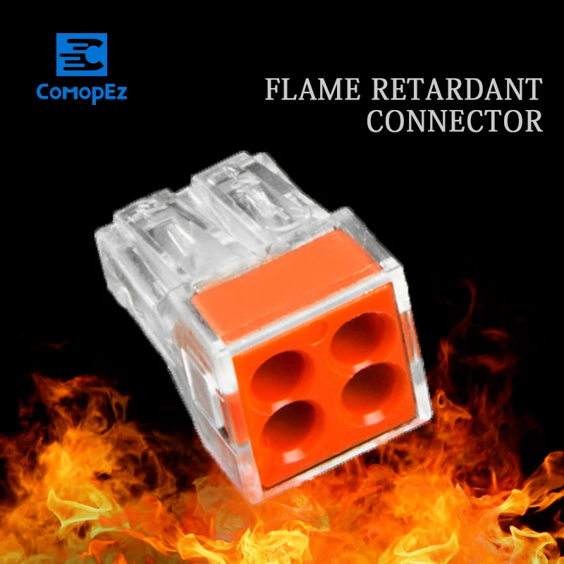 100 шт. быстроразъемный 4 контактный кабельный клеммный блок с нажимной MKVSE 104