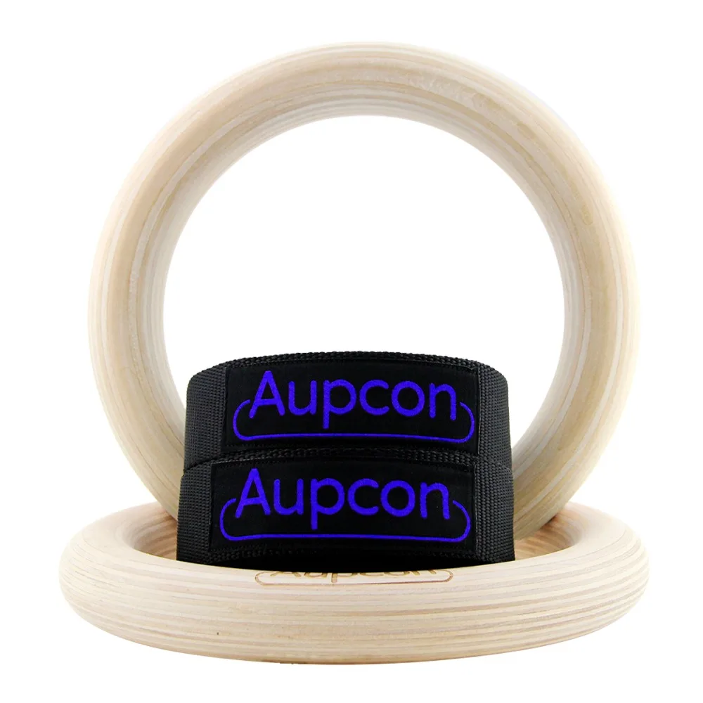 Aupcon деревянные гимнастические кольца/28, маленького размера, круглой формы с диаметром 32 мм для домашнего спортзала и кросс упражнения Фитнес подтянуть мышцы ИБП с регулируемой длиной пряжки ремешки