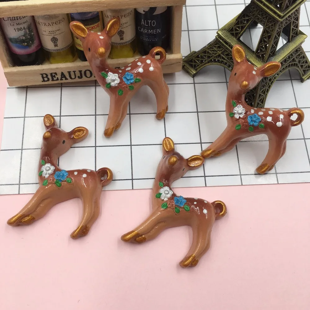 Лидер продаж олень из смолы кабошоны с плоским основанием для украшений