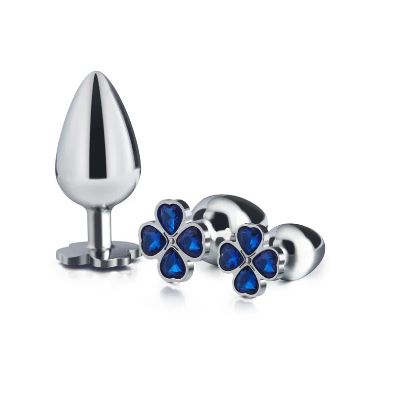 1 комплект металлическая Анальная пробка в виде четырехлистного клевера