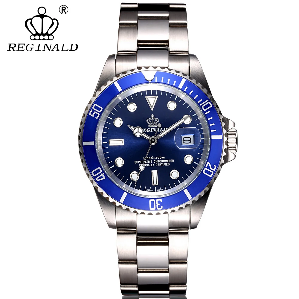 Роскошные золотые мужские часы кварцевые из нержавеющей стали спортивные