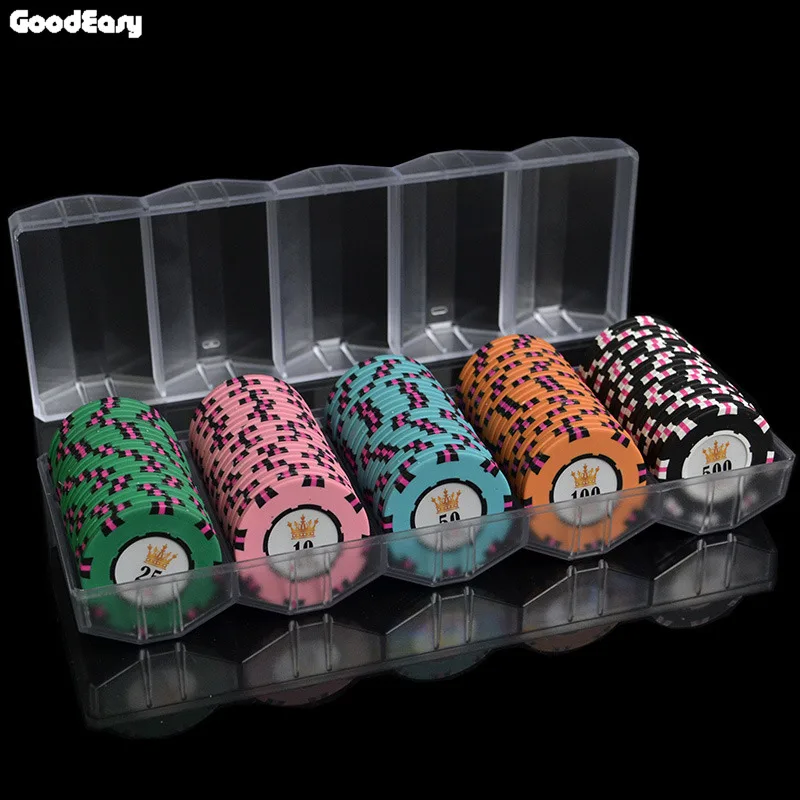 100 шт. три Цвет развлечения Техасский холдем глины с железными фишки для покера