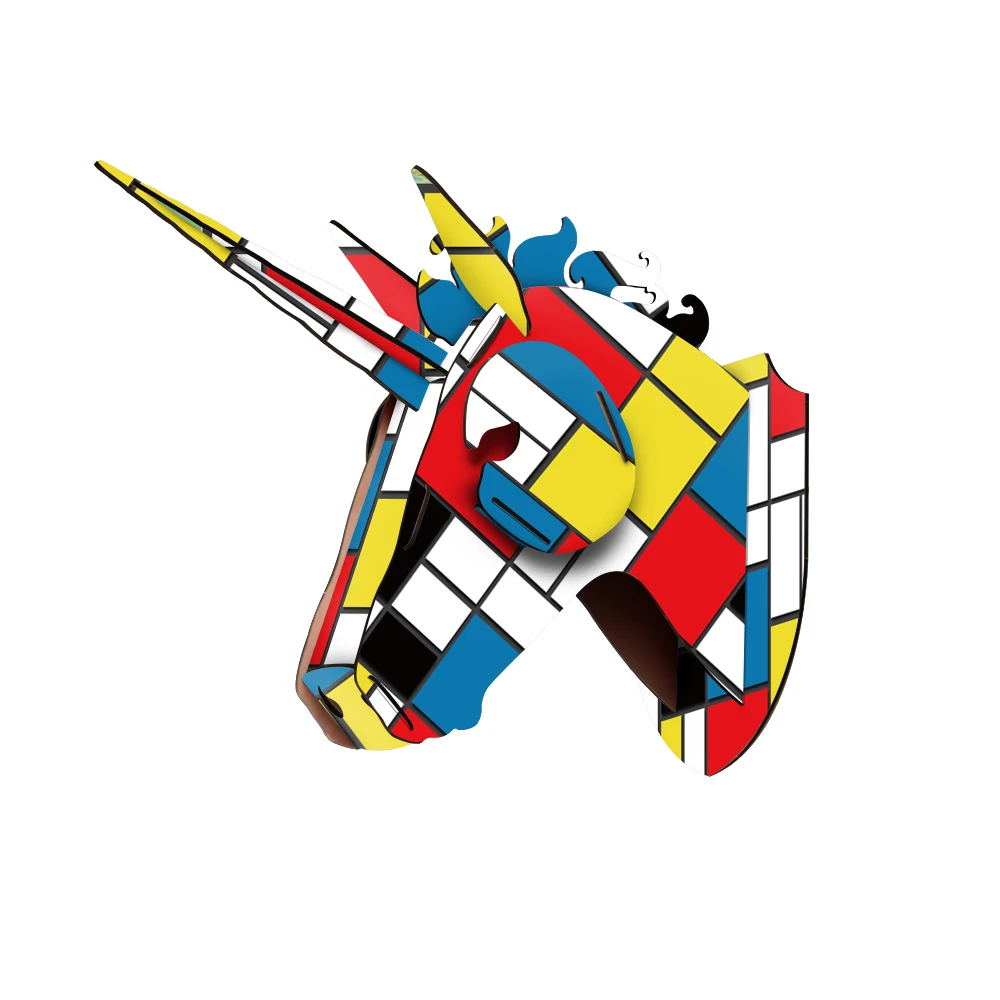 3D деревянные держатели для хранения в виде головы животного единорога оленя