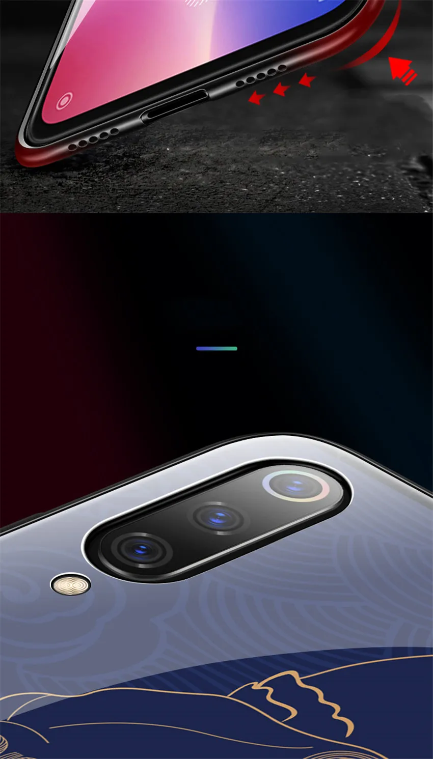 Чехол из закаленного стекла для телефона для Xiaomi mi 9 mi 9 Xiaomi mi 9 se global чехол Роскошный Aixuan чехол+ экранная пленка