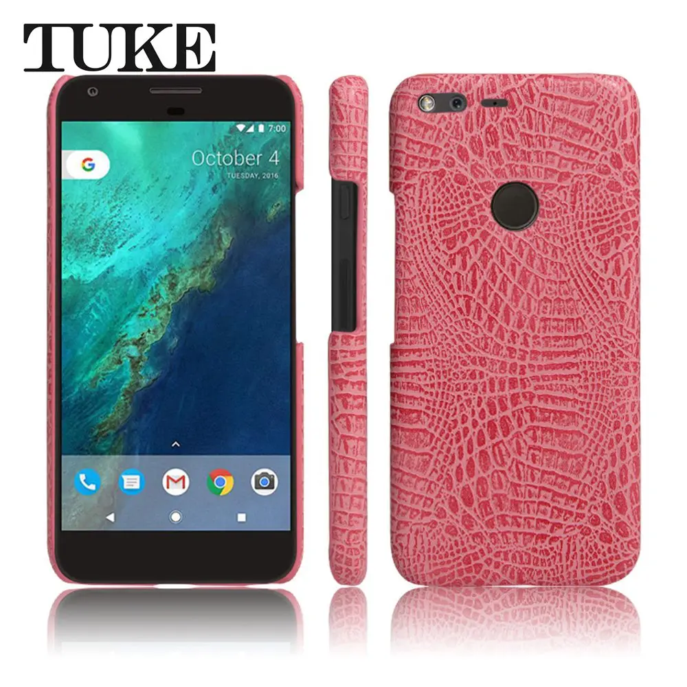 TUKE Crocodile Pattern Case for Google Pixel Hard PC Back Cover For lte Leather Capa 1 Plastic | Мобильные телефоны и